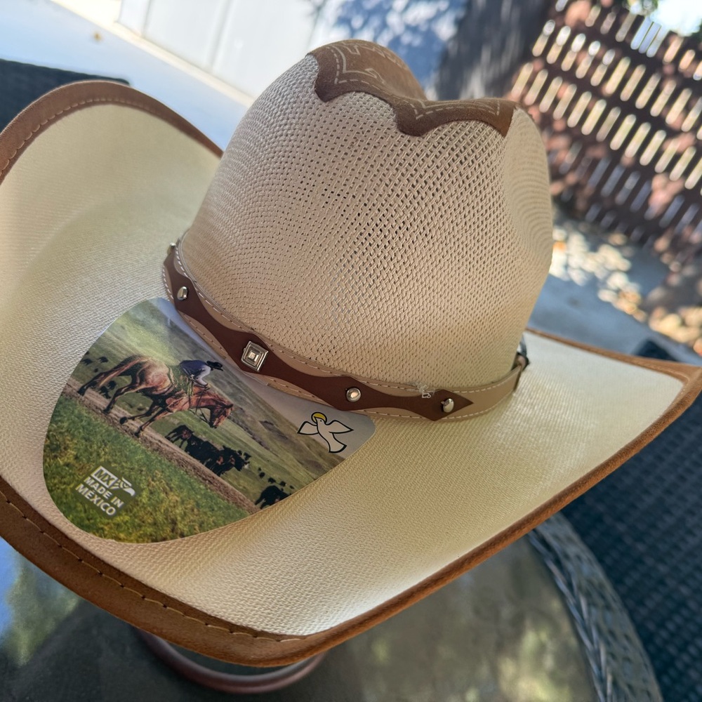 Tan and Cream Cowboy Hat